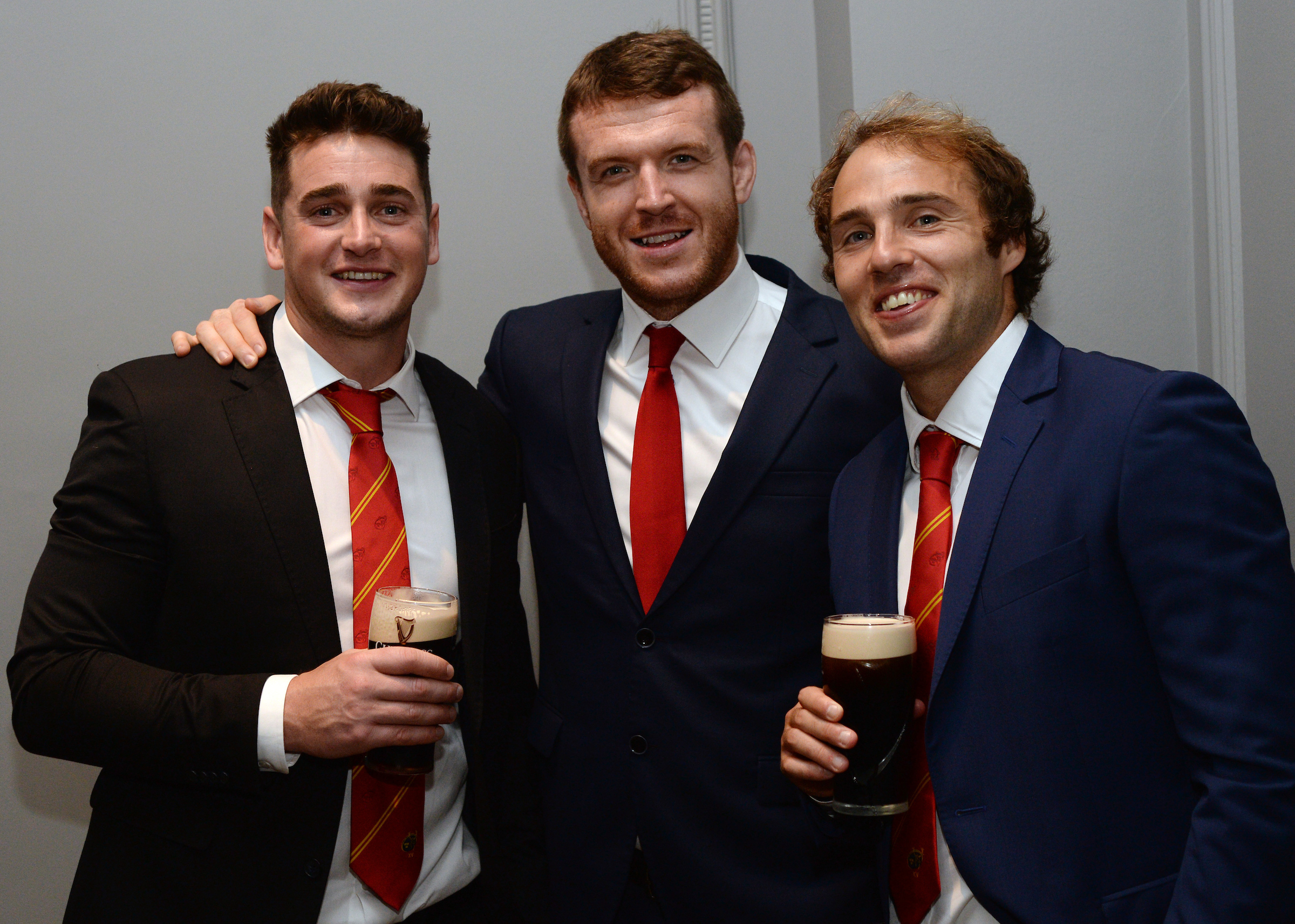 Former Munster players Ronan O'Mahony, Mike Sherry and Duncan Williams at the event.