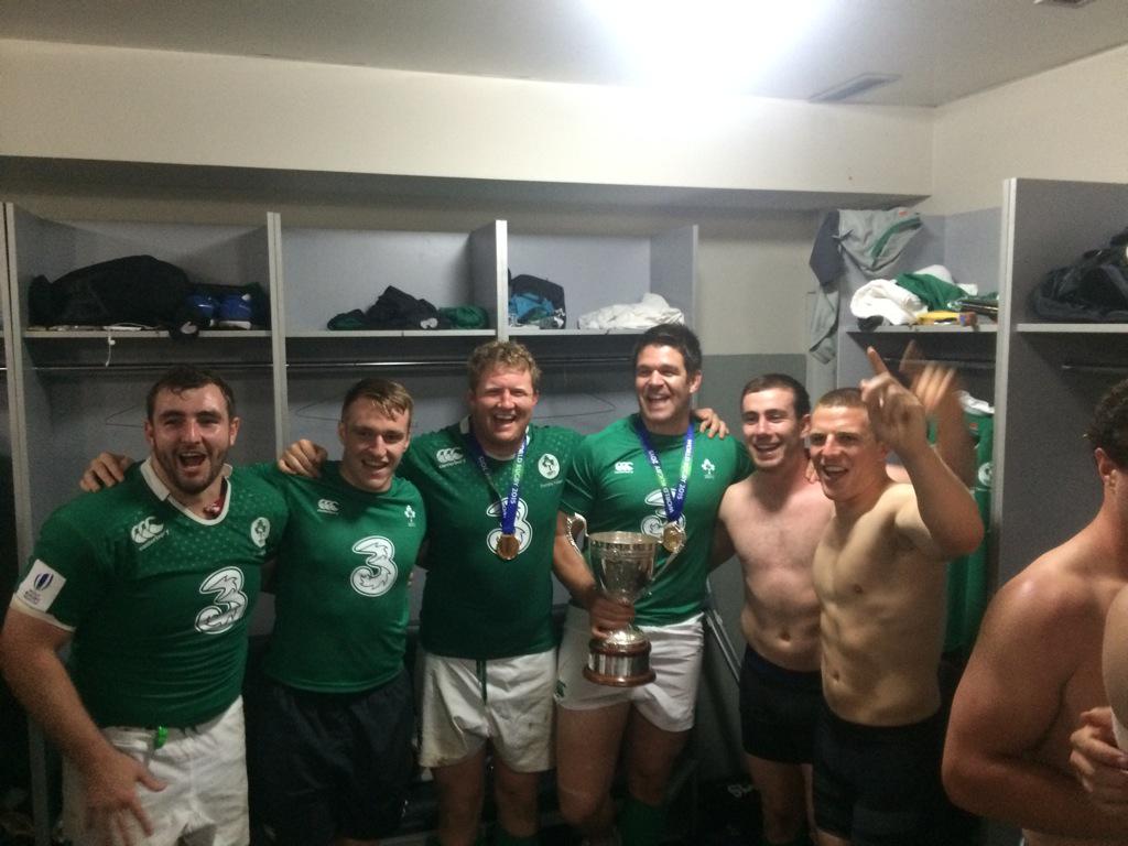 Celebrating the Tblisi Cup win with James Cronin, Rory Scannell, Billy Holland, JJ Hanrahan and Andrew Conway.