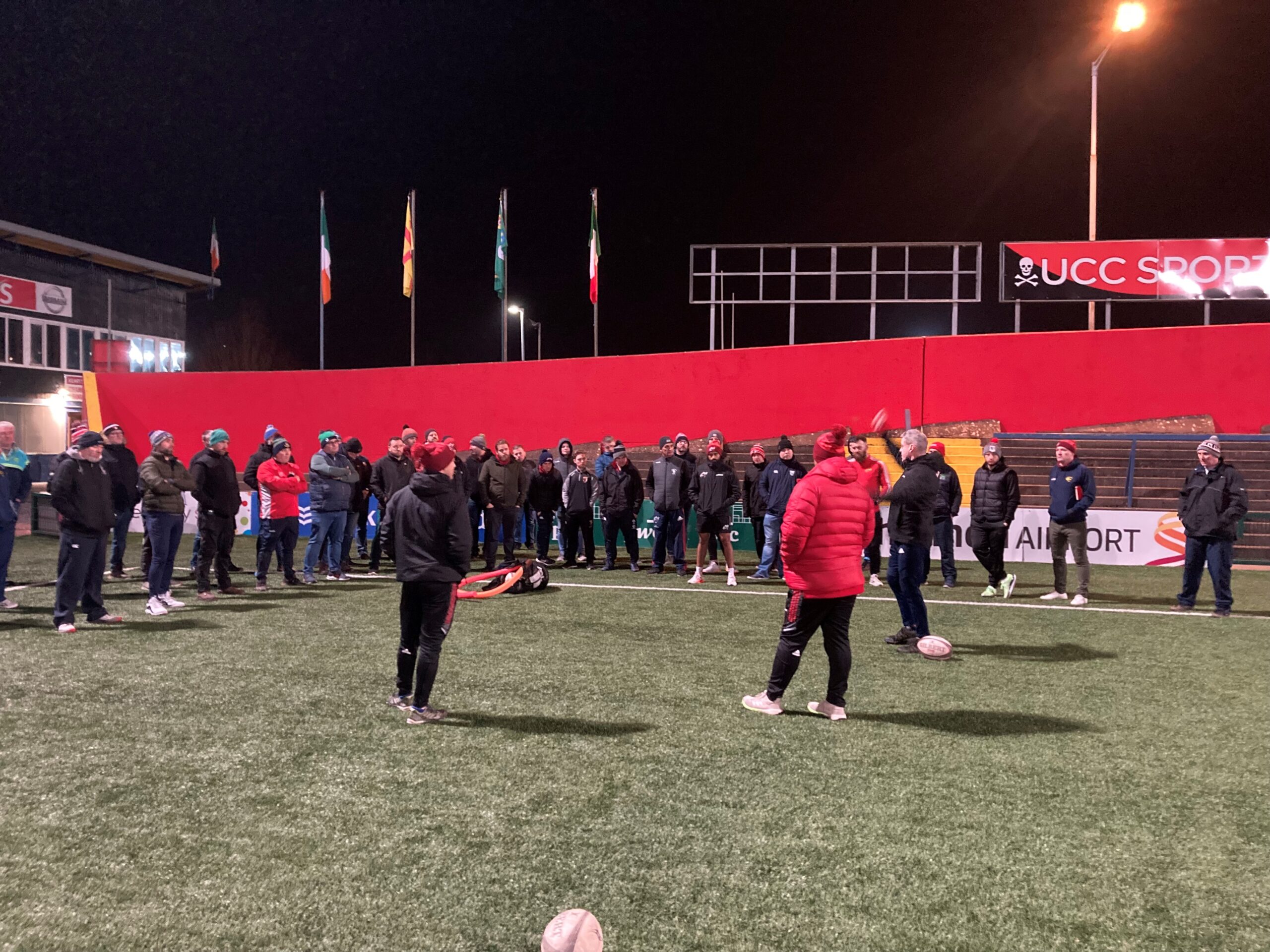 The clubs and schools coaches at Musgrave Park for the PSS. 