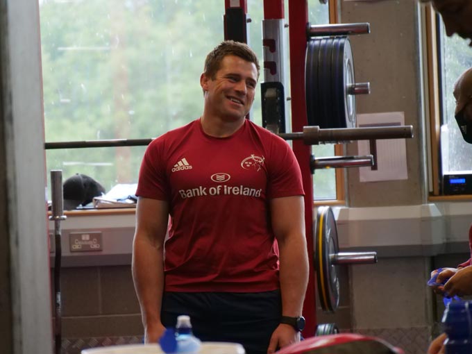 CJ Stander at the HPC on Monday. 