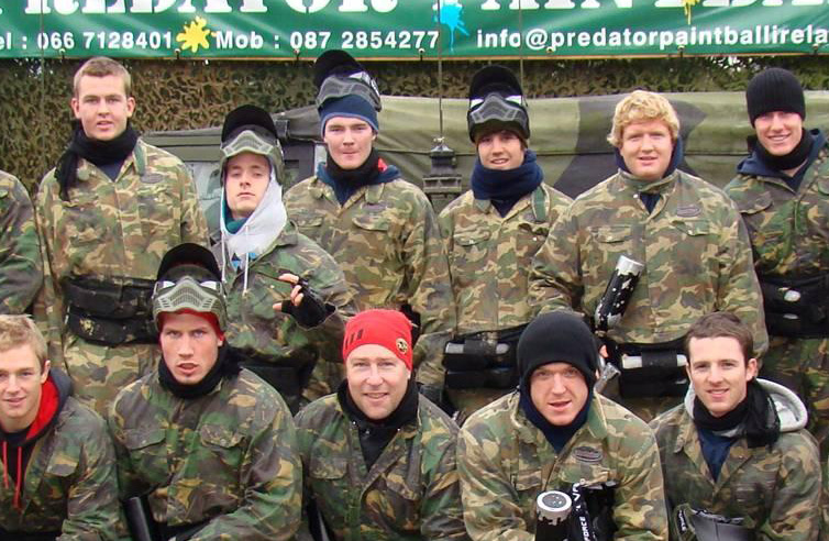 Partners in crime, even in paintball, in Year 1 of the Academy.