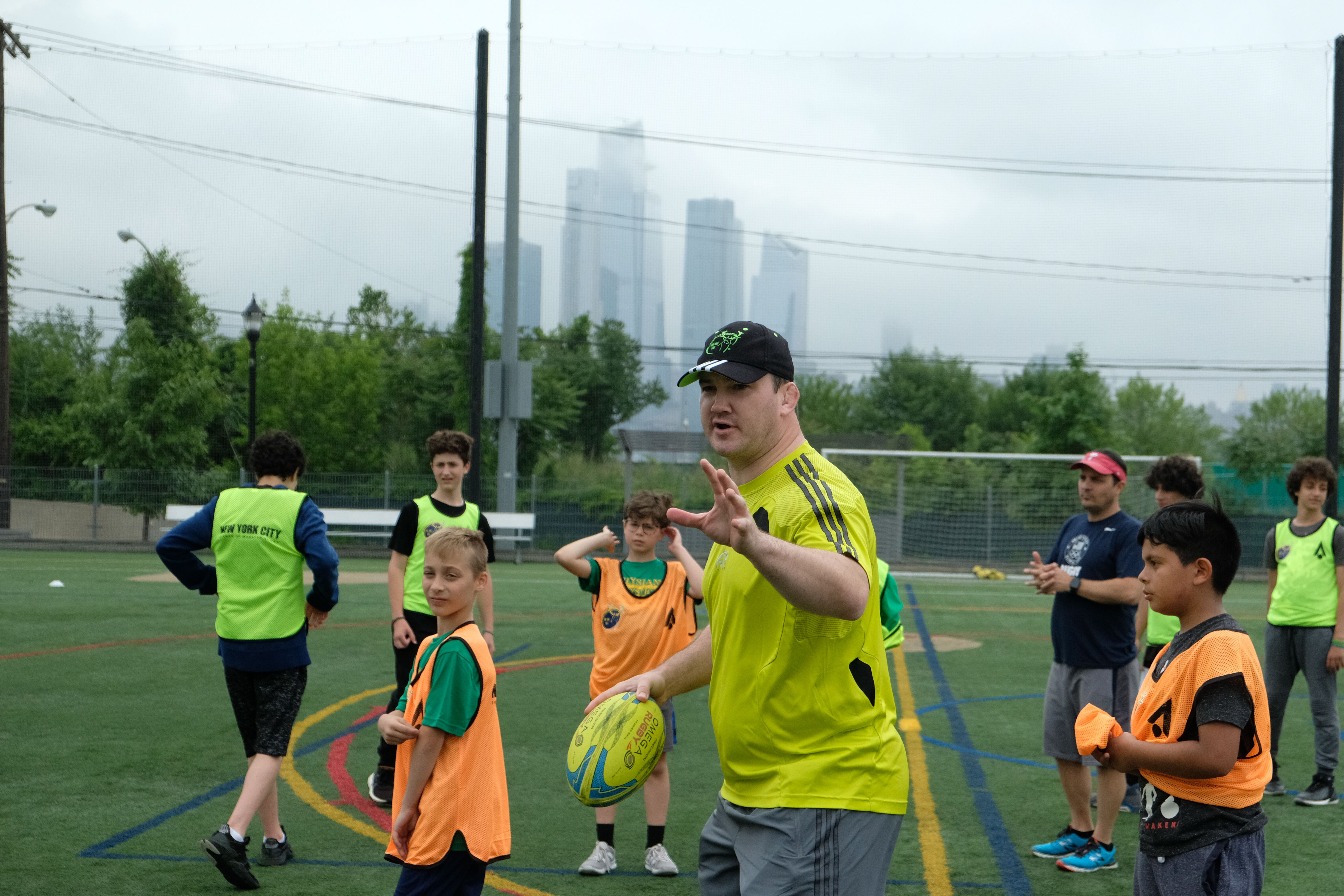Former Munster and Ireland hooker at the training session.