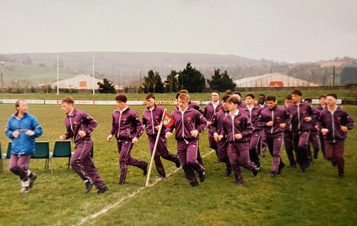 Graham Rowntree at Musgrave Park (centre of pic, next to corner flag)