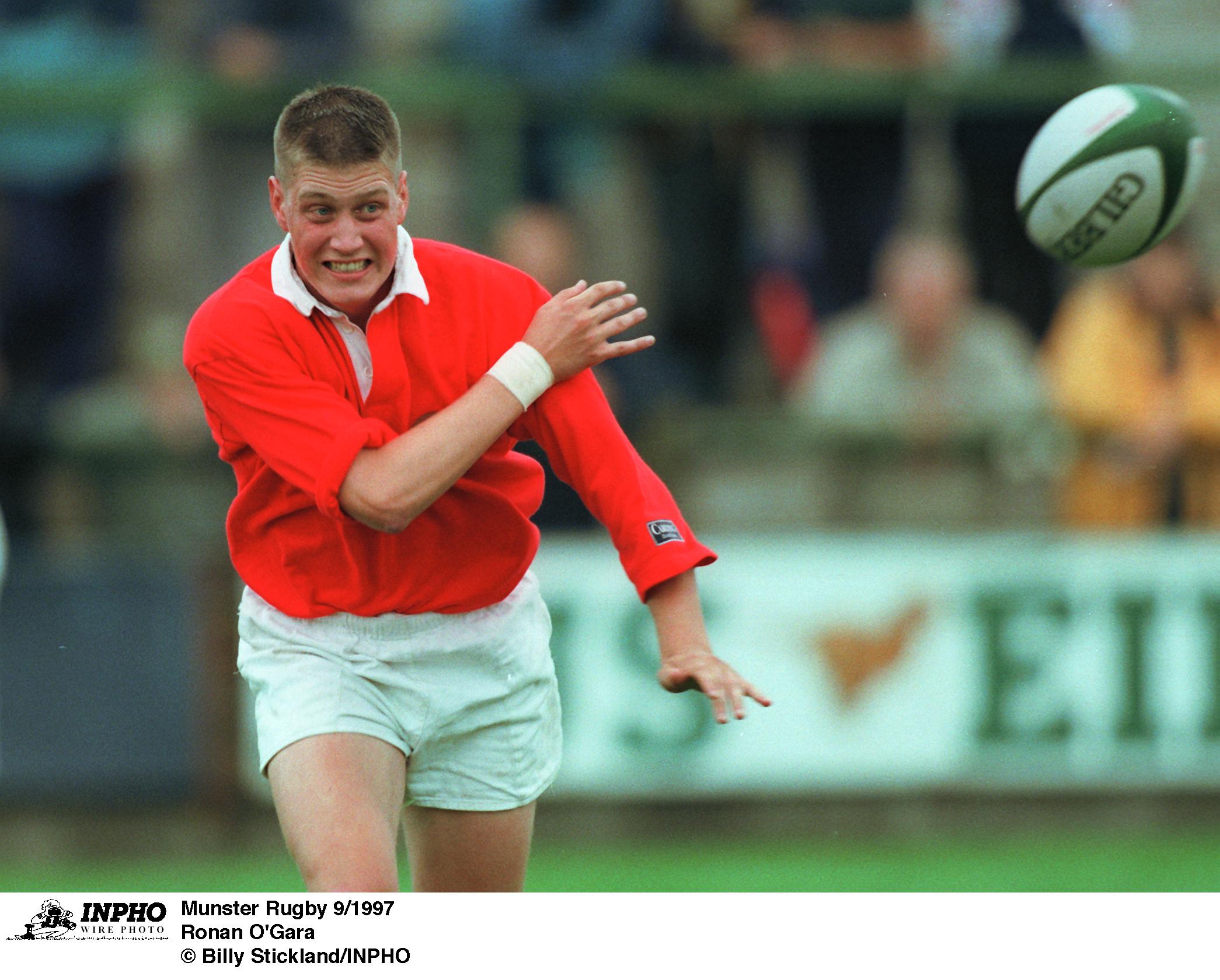 Ronan O'Gara on his second Munster appearance against Leinster in 1997.
