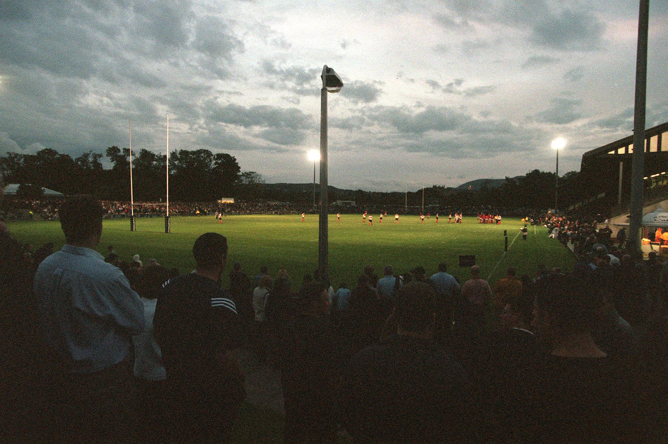 A view of Munster's first ever Celtic League game against Edinburgh in August 2001.