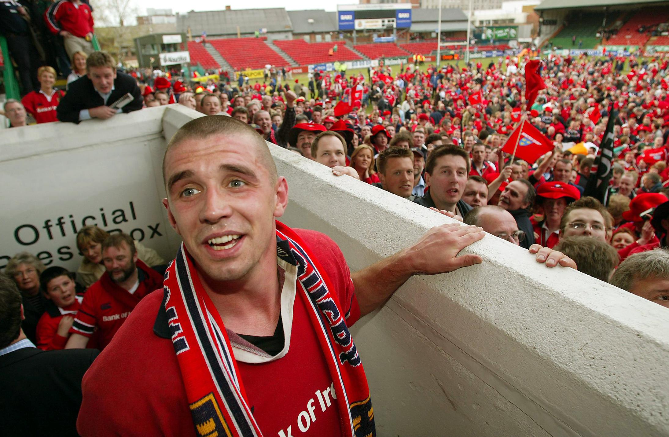 After the 2003 European Cup quarter-final win away at Leicester Tigers.