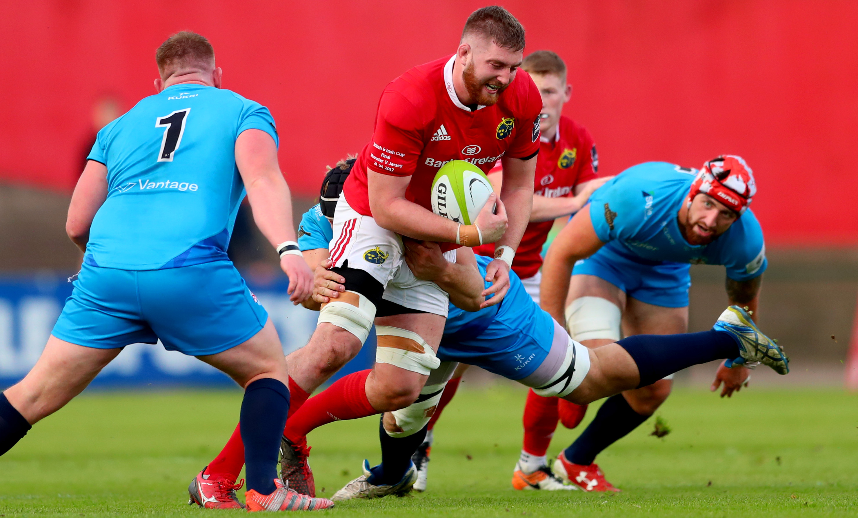 Darren O’Shea tackled by James Freeman.