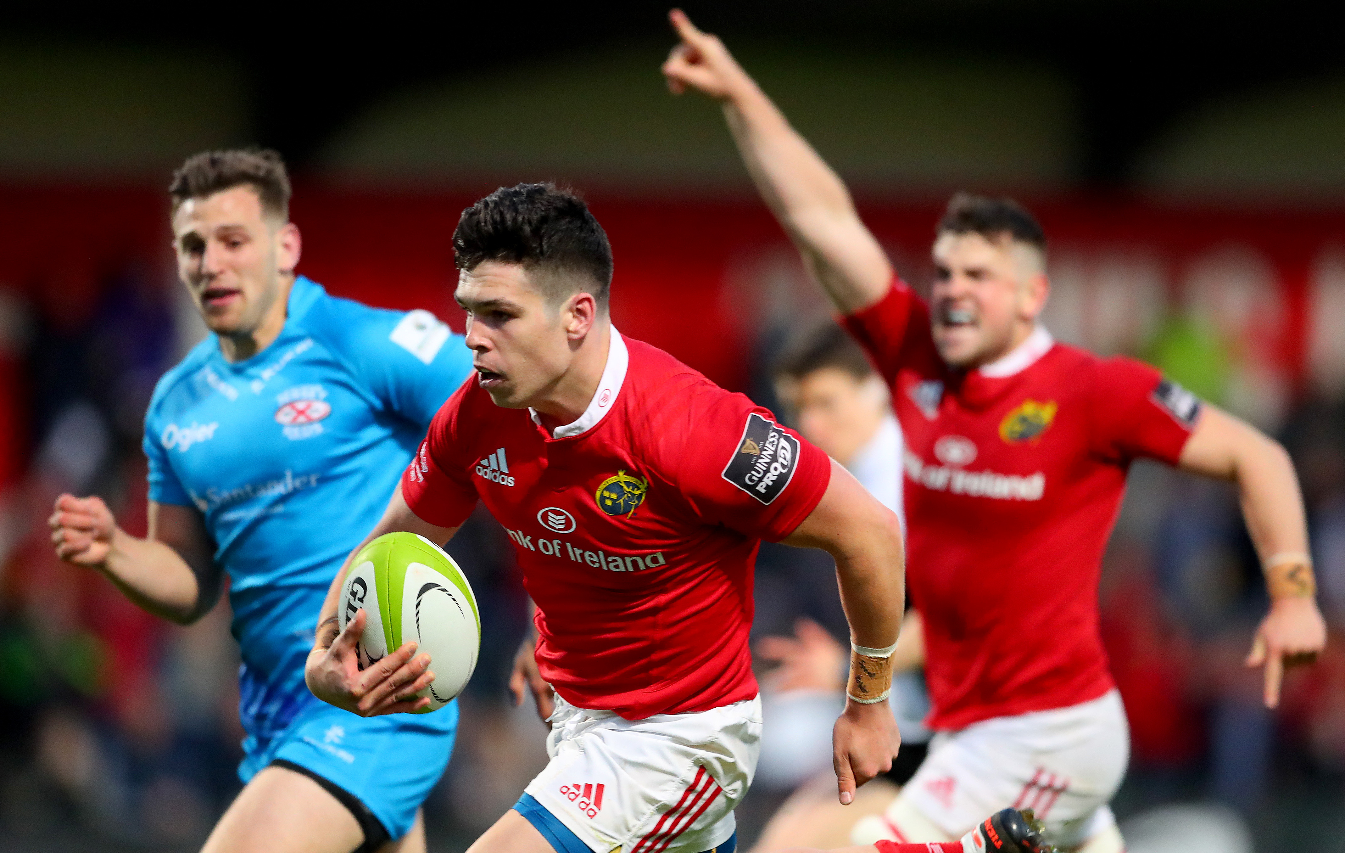 Using all his 7s skills, Alex Wootton destroys the Jersey defence and scores Munster A's fourth try.