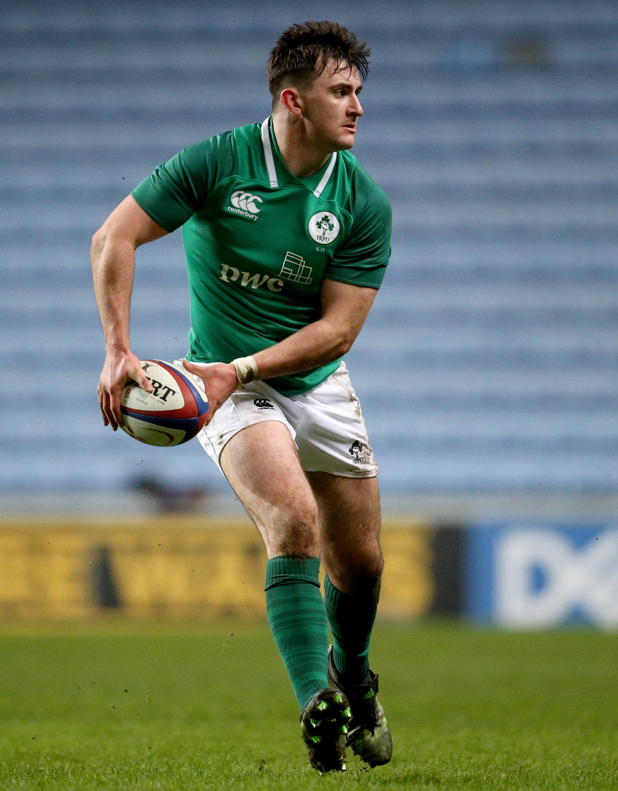 Diarmuid Barron in action for the Ireland U20s in 2018.