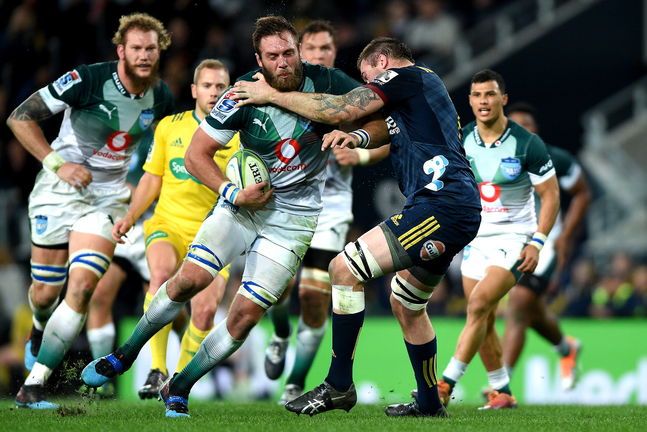 Jason Jenkins in Super Rugby action for the Bulls. 