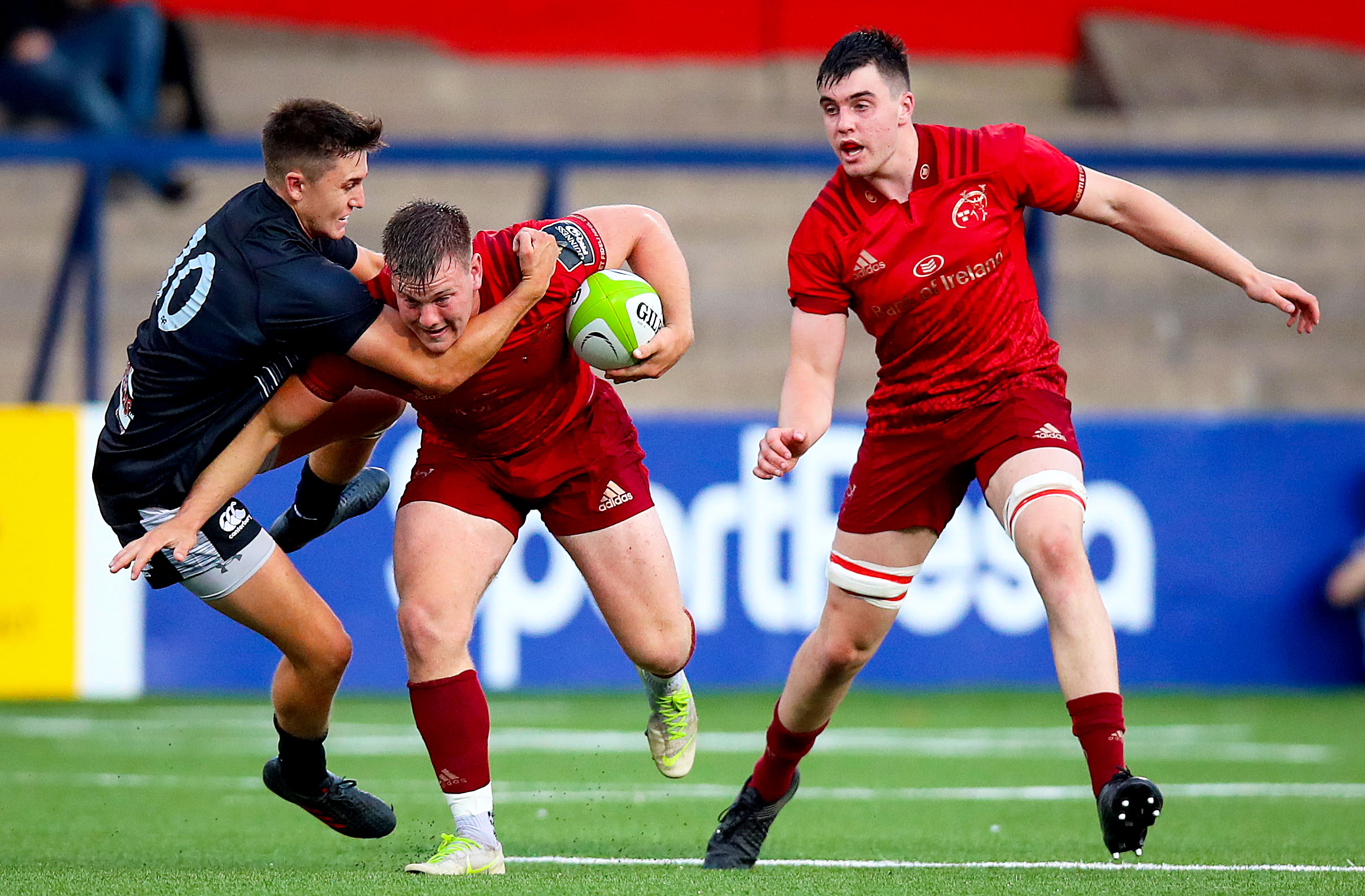 Scott Buckley on the charge for Munster A against Ospreys A in the Celtic Cup earlier this season.