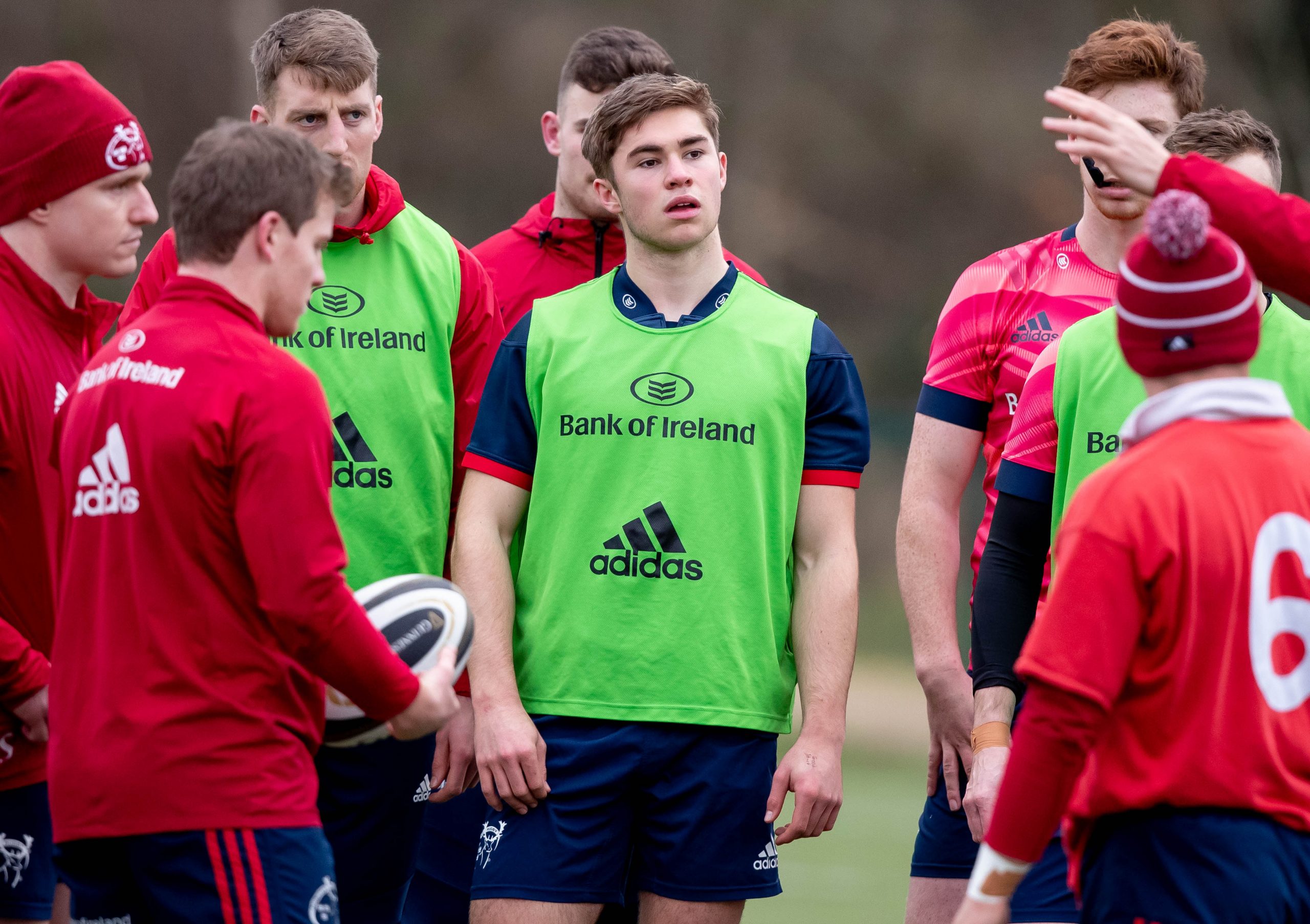 Jack Crowley at Munster senior training in December 2019.
