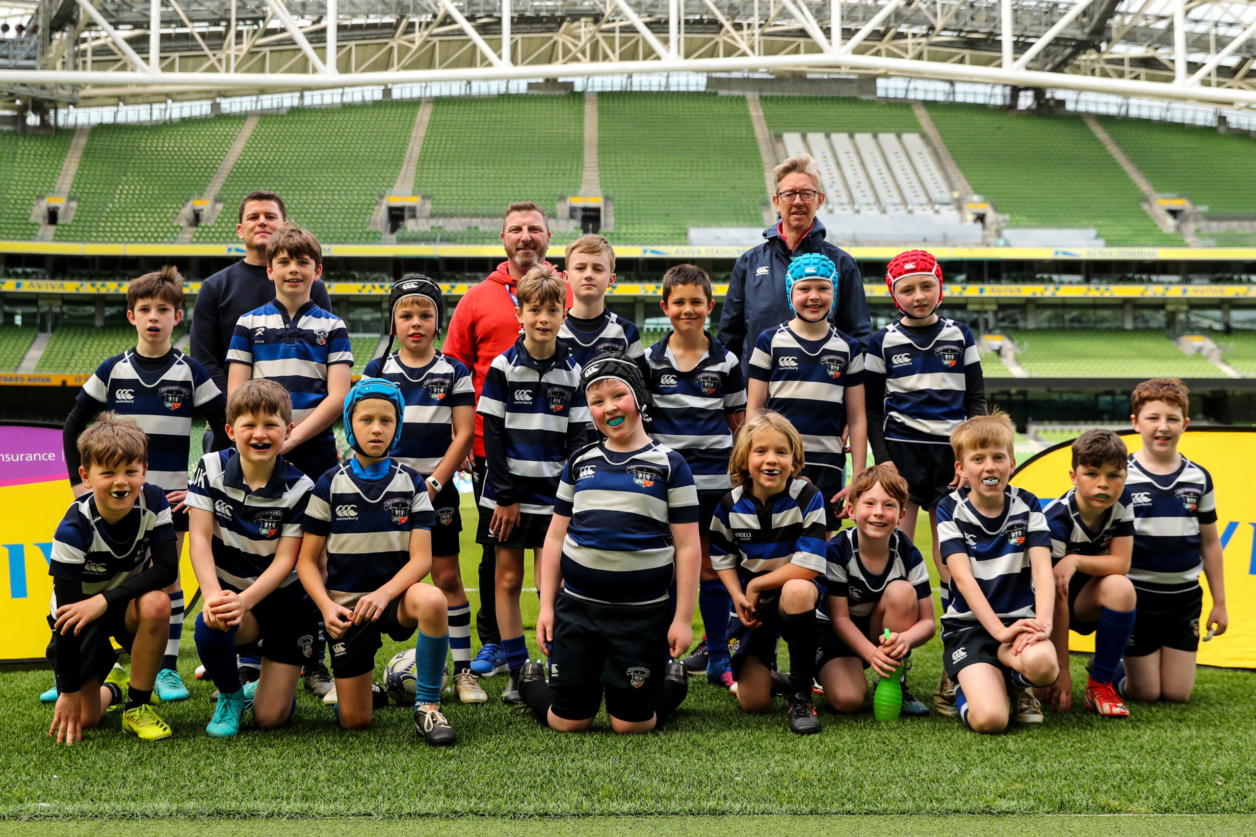 The Old Crescent RFC team at the Aviva Mini Rugby Festival last month.