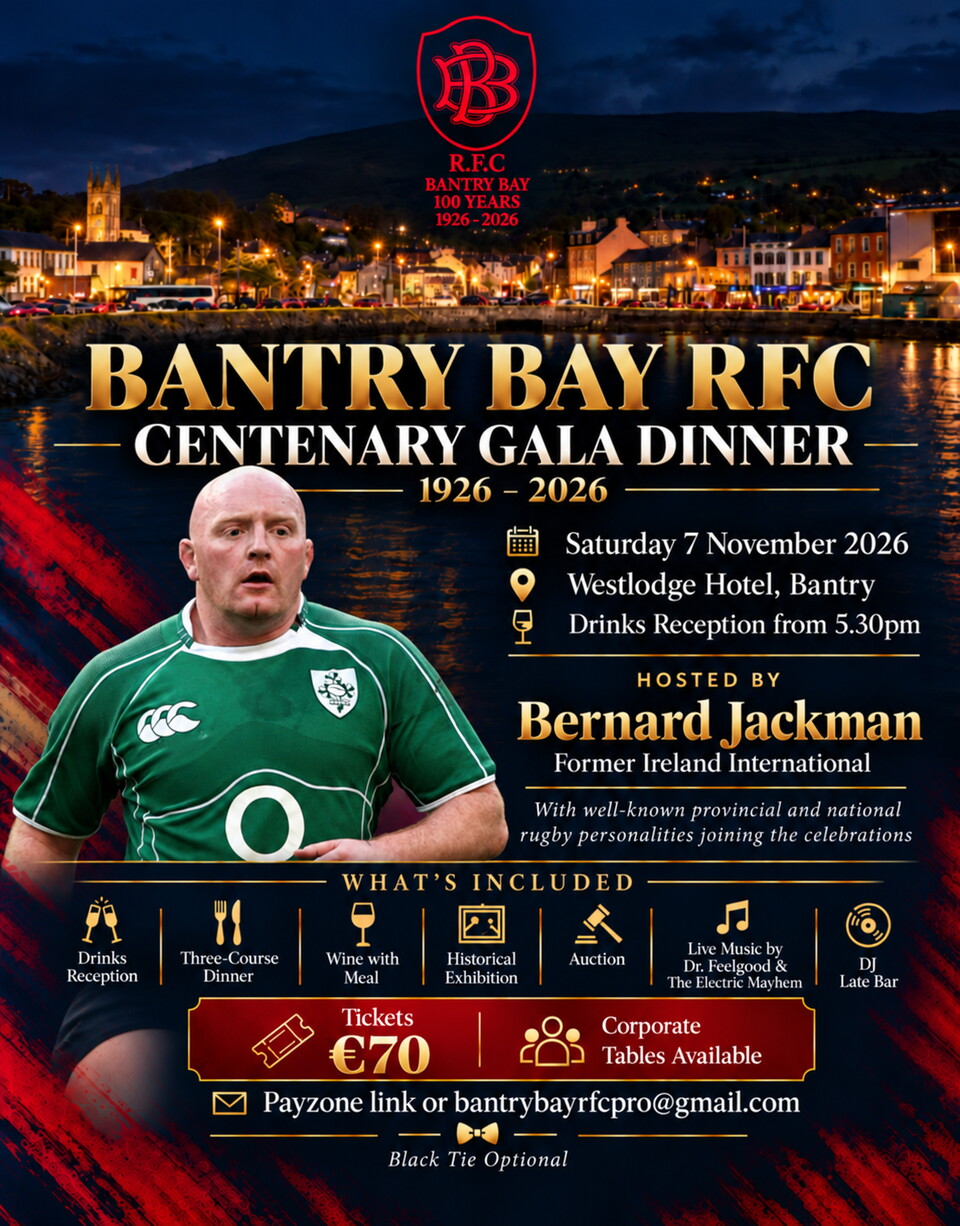 Bantry Bay RFC Centenary Gala Poster