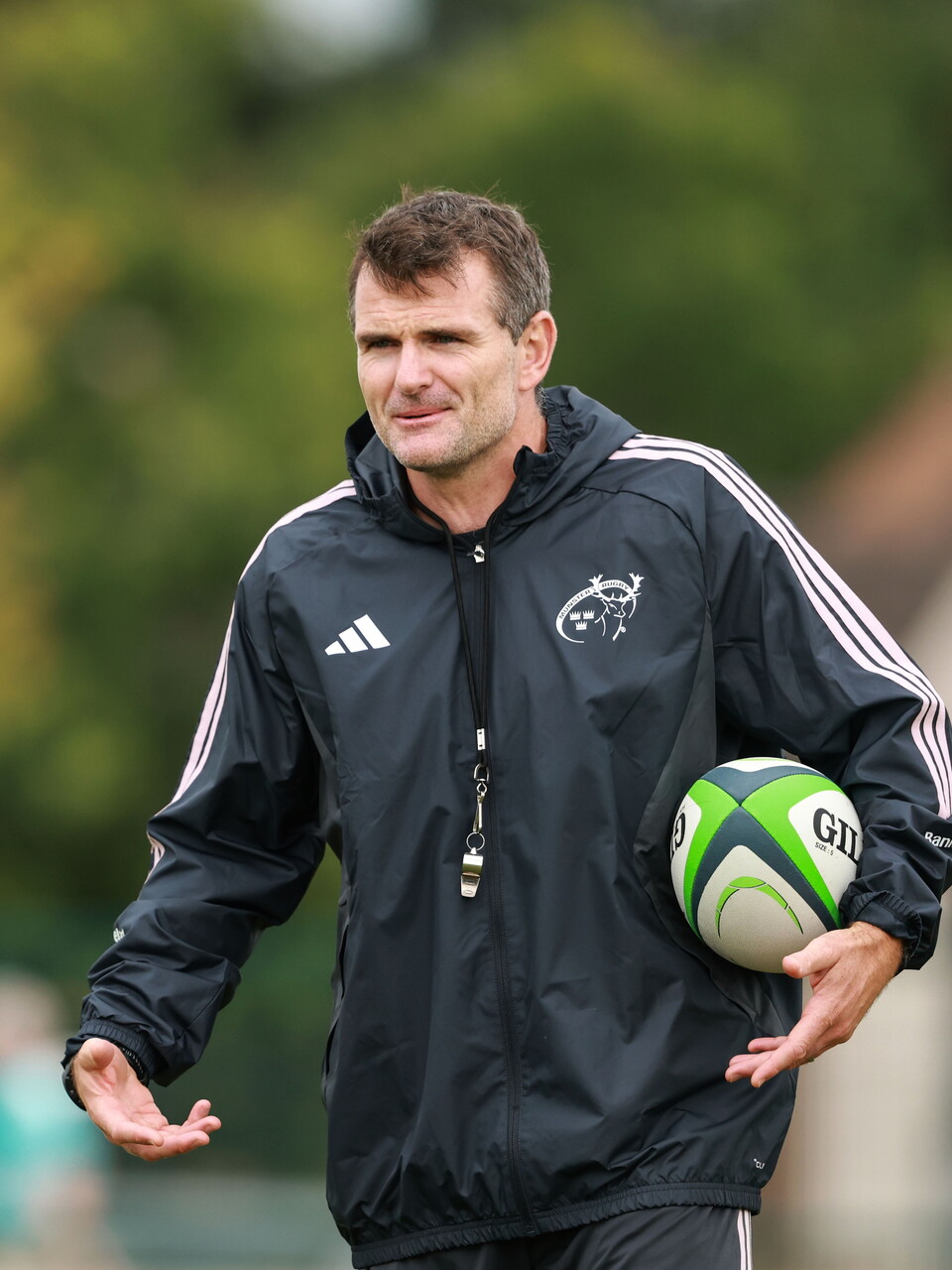 A view of Munster Assistant Coach Jared Payne