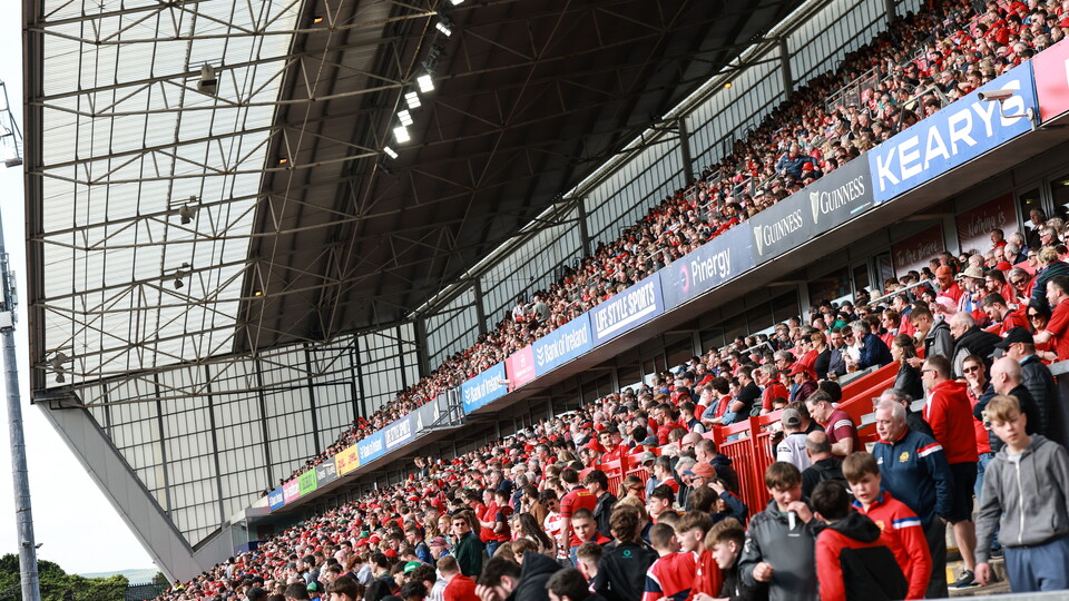 A view of Munster fans in Thomond Park