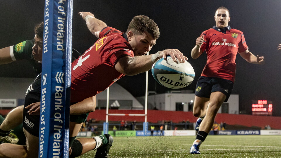 Diarmuid Kilgallen try v Leicester Tigers