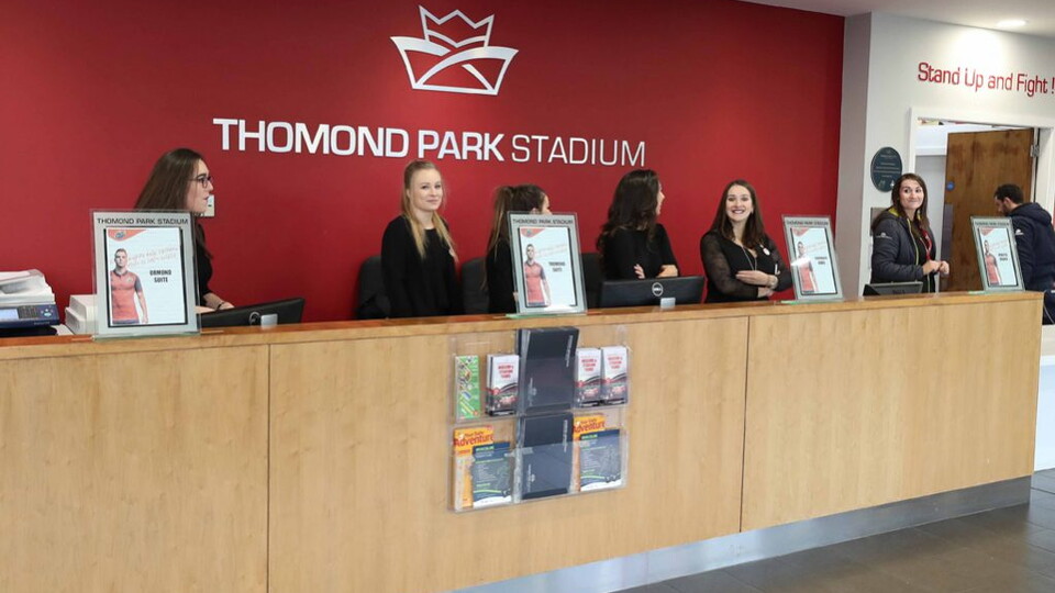 A view of the Thomond Park reception