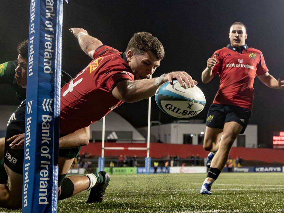 Diarmuid Kilgallen try v Leicester Tigers