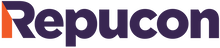 Repucon logo in purple and orange